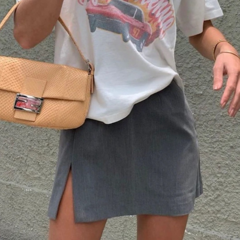 Djerf Avenue Grey Must Have Mini Skirt 🩶